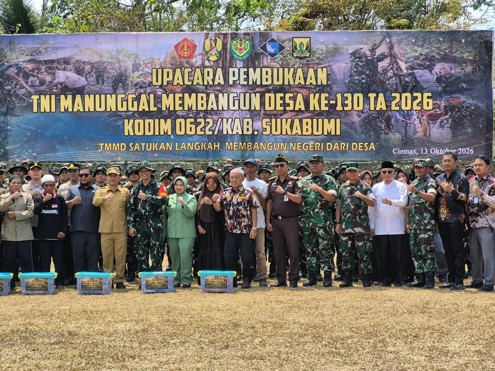 Sekum MUI Kabupaten Sukabumi Hadiri TMMD ke-130, Perkuat Sinergi Pembangunan Desa